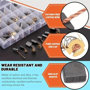 20 Pcs Carbon <b>Brushes</b> For <b>Power</b> Tools Universal Motor Replacement Kit - Product Image 2