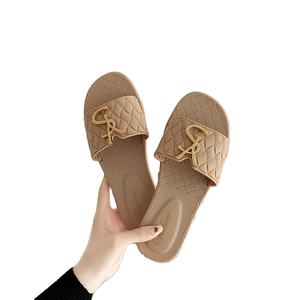 여성용 여름 패션 샌들 슬리퍼, 바닥이 평평한 해변 비치 슈즈 플립플랍 PVC 여성 신발 - Product Image 5