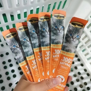 Usine professionnelle d'aliments pour animaux de compagnie Oem Odm crémeux liquable chat humide traite des collations saveur personnalisée collation de nourriture humide pour chats - Product Image 3