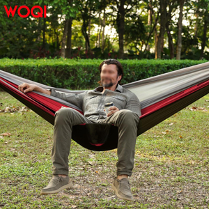 Woqi Hamaca de viaje de nailon <span class=keywords><strong>para</strong></span> exteriores Cómoda y duradera <span class=keywords><strong>para</strong></span> uso en terraza de jardín <span class=keywords><strong>para</strong></span> mosquitera y actividades al aire libre - Product Image 6