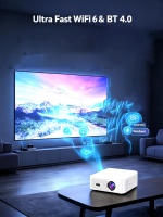 Nouveau projecteur intelligent A6 Android 13 1080p Mini Home Cinéma Portable Vidéo LCD LED 400 Lumens Haut-parleurs intégrés