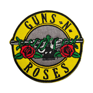 Parches tácticos redondos bordados de Guns and Roses para exteriores - Product Image 1