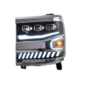 Phares automatiques pour <span class=keywords><strong>Chevrolet</strong></span> <span class=keywords><strong>Silverado</strong></span> 2016-2018 LED ensemble de lampe avant de voiture mise à niveau lentille de projecteur accessoires de lumières dynamiques - Product Image 1