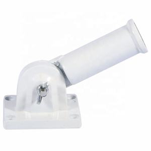 एल्यूमीनियम मिश्र धातु कोण समायोज्य ध्वज ध्रुव आधार दीवार ध्रुव समायोज्य ब्रैकेट/दीवार बैनर ध्रुव - Product Image 1