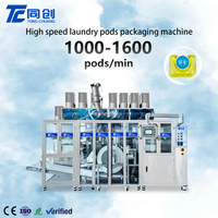 Machine d'emballage entièrement automatique Tongchuang pour perles de lessive en film hydrosoluble avec scellage électrique