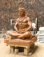Statue de bouddha indien en laiton en forme de grandeur nature en Bronze