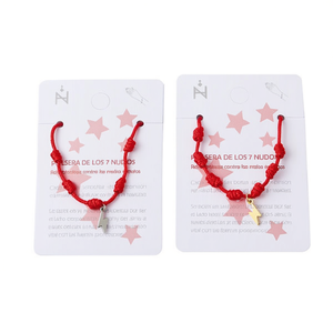 Stainless Steel Seven Knot Bracelet Red String Protection Charm For Women <b>Men</b> - Product Image 1