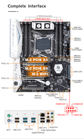 TF-Q X99主板 LGA2011-3 支持E5 V3/V4 CPU 双M.2 NVME插槽 DDR4 Intel B85芯片组 4 ATX 服务器SATA集成