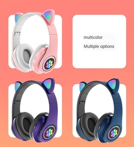 Noise Cancelling <strong>Pink</strong> Cute Cat Ear Gaming Headphones With Mic for Girls Wireless <strong>Bluetooth</strong> RGB Gaming <strong>Headset</strong> - Product Image 2
