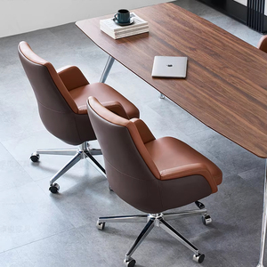 Silla de Oficina Ergonómica Reclinable, Silla Ejecutiva Giratoria de Cuero PU de Lujo con Respaldo Alto para Jefes y Uso Doméstico - Product Image 3