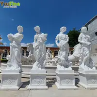 Griechischen Stil Garten Deco Weiß Marmor Vier Jahreszeiten Göttin Dame Statuen