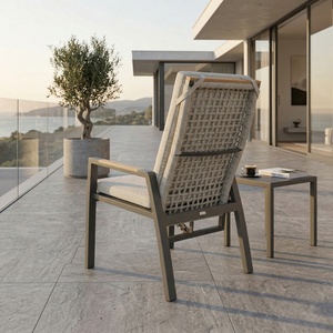Silla Reclinable de Aluminio Tejida con Cuerda para Exteriores, Ajustable, para Jardín, Patio, <span class=keywords><strong>Terraza</strong></span>, Venta al Por Mayor Directa de Fábrica - Product Image 2