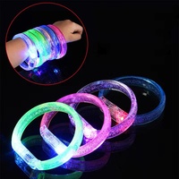 Bracelet lumineux LED en acrylique à large bande Bracelet lumineux à bulles pour bar, concert et fête Accessoires de décoration