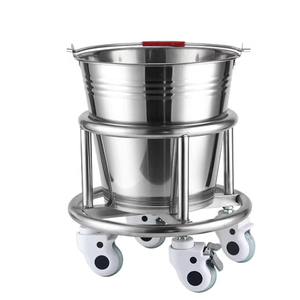 BDT224 Carro para muebles de hospital Cubo de limpieza de residuos con ruedas Cubo de residuos Kich de acero inoxidable - Product Image 1