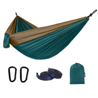 Ultraleichte Nylon Einzel-/Doppel-Fallschirmnetz-Camping-Hängematte für 1-2 Personen, Outdoor-Sicherheitshängematte mit anpassbarer Größe