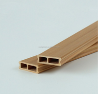 Panneau mural, Partition intérieure en PVC, colonne en plastique Composite, décoration en Tubes de bois, 38x12mm, WPC
