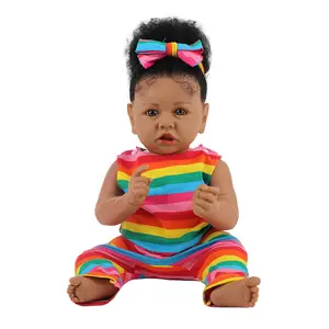 厂家批发18英寸逼真的重生女孩婴儿玩具重生Bebe娃娃为女孩孩子2021