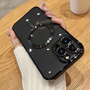 Ins Style Galvanoplastie Plaqué <span class=keywords><strong>Mag</strong></span> Antichoc Coffre-fort Magnétique Cell Cover Aimant Téléphone Cas pour <span class=keywords><strong>Iphone</strong></span> 17 16 15 14 <span class=keywords><strong>13</strong></span> Pro Max Plus - Product Image 3