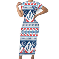Robe moulante à motif Kansas City Chiefs pour femmes, robe maxi à imprimé d'équipe, robe moulante à manches courtes pour femmes, robe sexy POD