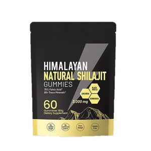 En stock, livraison gratuite, TK Amazon Private Label, 60 capsules de gommes à mâ<span class=keywords><strong>cher</strong></span> au shilajit, bonbons mous, SHILAJIT, amélioration de la densité osseuse - Product Image 4