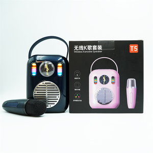 Portable Mini Machine with <b>Microphone</b> for Home KTV Party Karoke Stereo Subwoofers Speakers with - Product Image 6