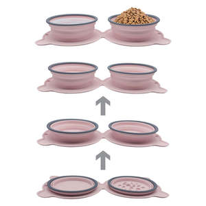 Jinshwaypets Dobrável Pet Alimentador Lento Tigela Leve Silicone Portátil Cão Prato De Alimentação para Viagens Ao Ar Livre e Caminhadas - Product Image 6