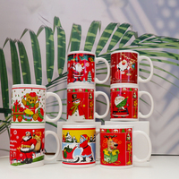 Taza de Cerámica Navideña para Sublimación, Taza de Café, Artículos de Bebida para las Fiestas, Taza de Regalo con Logotipo Personalizado para el Hogar y la Oficina