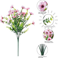 Bunga Buatan Grosir Rumput Air Rumput Musim Semi Bunga Sutra Violet Bunga Sutra Daisy Kecil Perlengkapan Dekorasi
