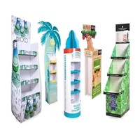 Support d'affichage pliable personnalisé en PVC pour la vente au détail, présentoir en mousse pour maquillage, pour boutique de cosmétiques