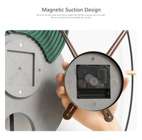 Horloge murale artisanale TEBOYTY pour la vente en gros, horloge à quartz nordique moderne avec décoration en anneau métallique pour l'Inde, horloges personnalisées DIY