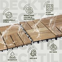Planche de terrasse en WPC écologique, composite bois-plastique recyclé, terrasse extérieure, sol de jardin, composite anti-UV, vente en gros