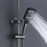 Ensemble de douche complet en céramique pour salle de bain, qualité supérieure, laiton poli, mitigeur à poignée unique, jet de pluie, chrome, pour hôtels et villas
