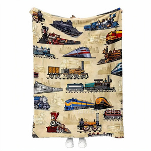Couverture personnalisée imprimée avec motif de poisson, en flanelle de polyester écologique, couverture en coton pour la maison, utilisable en toutes saisons, lavable en machine - Product Image 5