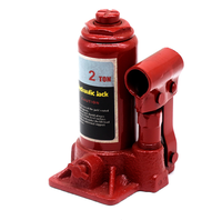 Nouvelle conception, cric hydraulique à bouteille en acier inoxydable rouge de 5 tonnes de capacité, pour la réparation automobile, la construction, le levage de maison