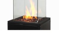 Brûleur de foyer extérieur à gaz en verre avec flammes dansantes visibles, certifié CE, pour terrasse commerciale