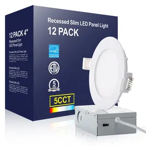 I più venduti Energy Star Round 9W 5CCT ETL faretto da incasso a Led Ultra sottile da 4 pollici dimmerabile