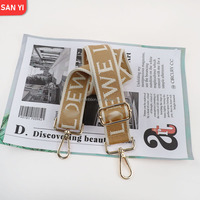 Sangle d'épaule LO EWE pour femmes, 100 % polyester jacquard, ajustable, avec lettres élégantes, 38 mm, très vendue, pour sacs