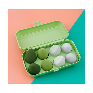 Juego de 8 Esponjas de Maquillaje Suaves Tipo Macaron, Multicolores, Herramienta de Belleza - Product Image 4