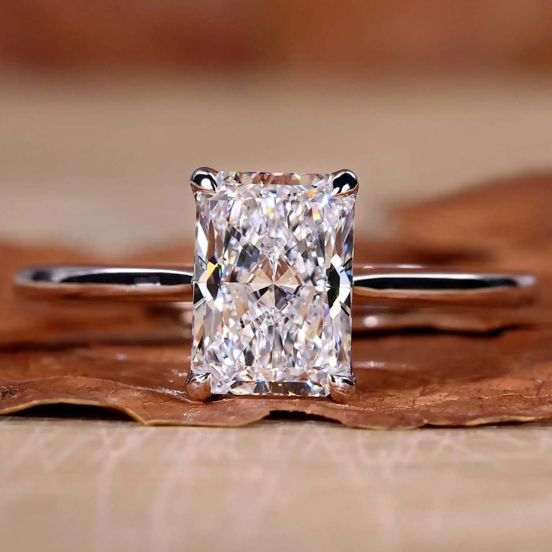 Individueller VVS IGI GIA zertifizierter HPHT CVD 4CT lab erwachsener Diamant 10K 14K echtes Gold feiner Schmuck Verlobung Hochzeit Ring für Damen und Männer