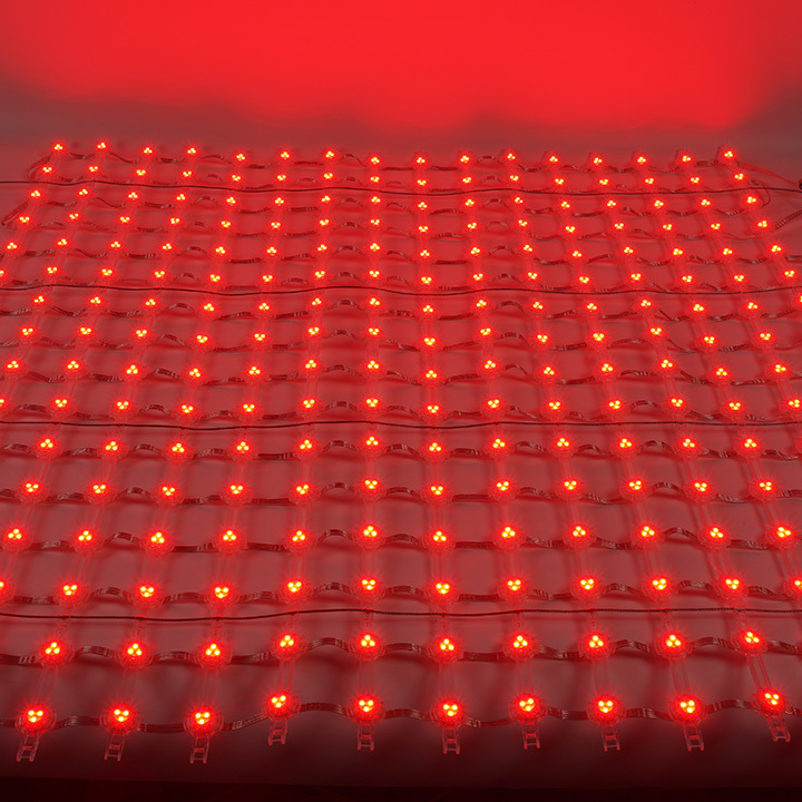 Outdoor Transparent LED Pixel Mesh Screen Flexible PC Facade Event Party Decoration with IP66 Rating LED Point Lights