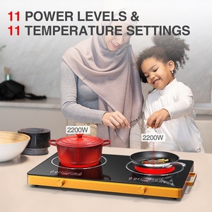 Fornello Elettrico a Doppia Piastra per Uso Domestico, Piano Cottura a Induzione da Tavolo ad Alta Potenza, Fornello Multifunzione a Onde Luminose - Product Image 3