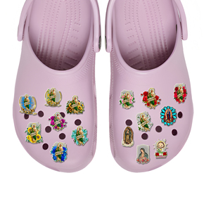 จี้รองเท้าอะคริลิคสำหรับรองเท้า <span class=keywords><strong>Crocs</strong></span> ลายศาสนา พร้อมลายพระแม่กัวดาลูปและนักบุญ - Product Image 6
