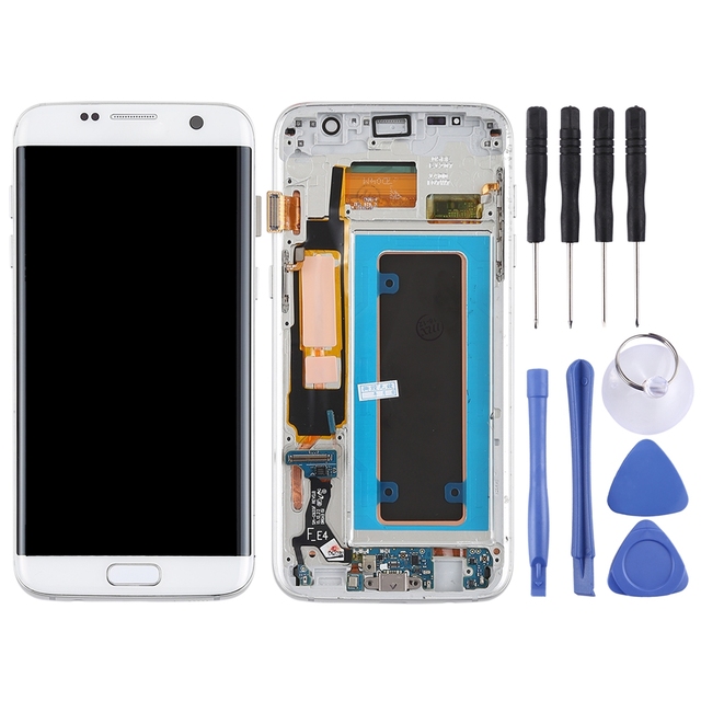 Original Super AMOLED for Galaxy S7 Edge / G935F / G935FD LCD Screen and Digitizer Full Assembly with Frame