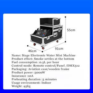 3000W kép đầu nước dựa trên DMX từ xa tầng sương mù Máy khói mặt đất thấp đám cưới Máy khói nặng - Product Image 4