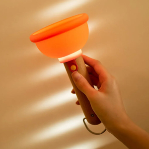 Wholesale Funny Toilet Plunger Shape Night <b>Light</b> Home Bedroom Stepless Dimming <b>Sleeping</b> Lamp USB Rechargeable Tricky Decor Gift - Product Image 1