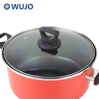 Ensemble de casseroles en émail en fonte Ensemble de casseroles en émail 3 pièces avec couvercle en verre