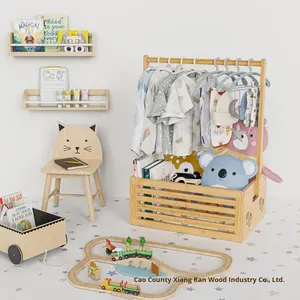 Cesta de Madera para Baby Shower, Cesta de Almacenamiento con Asa, Cesta de Regalo para <span class=keywords><strong>Embarazo</strong></span> - Product Image 3