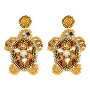 Pendientes <span class=keywords><strong>de</strong></span> Moda con Diseño Geométrico <span class=keywords><strong>de</strong></span> Estrella <span class=keywords><strong>de</strong></span> Mar y Delfín, Coloridos, con Cuentas y Detalles <span class=keywords><strong>de</strong></span> Diamantes, <span class=keywords><strong>de</strong></span> Aleación, para Mujer, Estilo Océano, Concha Marina - Product Image 6