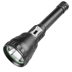 便携式战术发光二极管手电筒可充电XHP70超亮发光二极管手电筒户外应急强力狩猎手电筒
