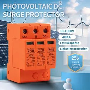 ZOII Electric Best Price PV Solar DC SPD 20KA 1000V DPS 3 Phase Surge Protective Device Iimp50kA/In100kA/Imax200kA